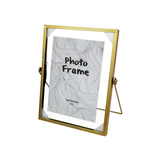 [PTR-5x7/D] Portarretrato Ilios Innova Metálico Dorado 18x23 cm