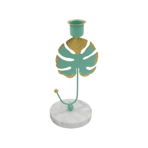 [PVM-Linden] Portavela de Mesa Iliosinnova Base Mármol Floral color Verde