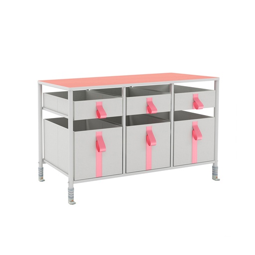 [Caj6-Ros] Cajonera de 6 para ropa y jueguetes niña