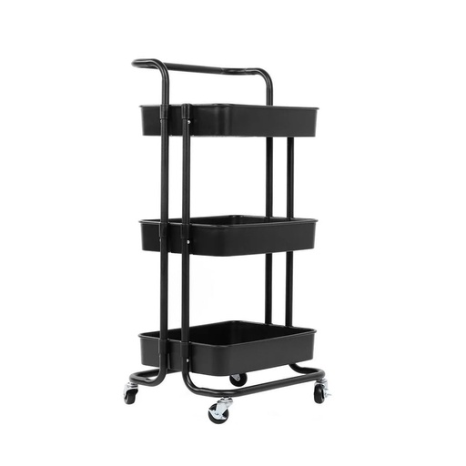 [CMP-Neg] Carrito multifuncional organizador de plástico Negro