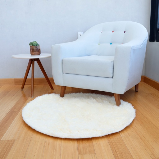 [TS1D-Cr] Tapete shag redondo Crema