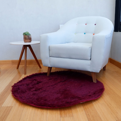 [TS1D-Uv] Tapete shag redondo Uva