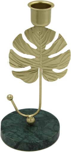 [PVM-Linden-V/D] Portavela de Mesa Base Marmol Linden Dorado