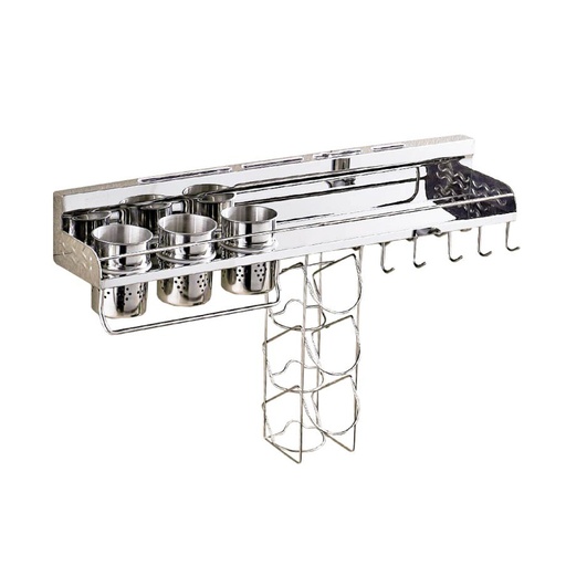 [RC-3vasos] Estante de cocina con 3 vasos y 12 ganchos