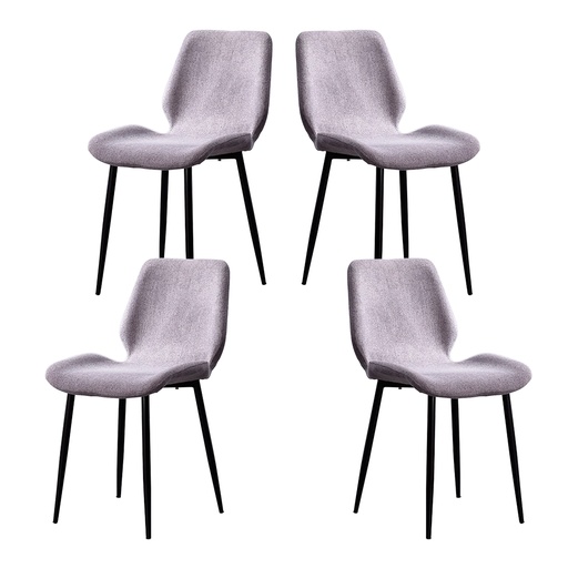 [4Silla-berlin/Gris] 4 Sillas de comedor berlin Gris