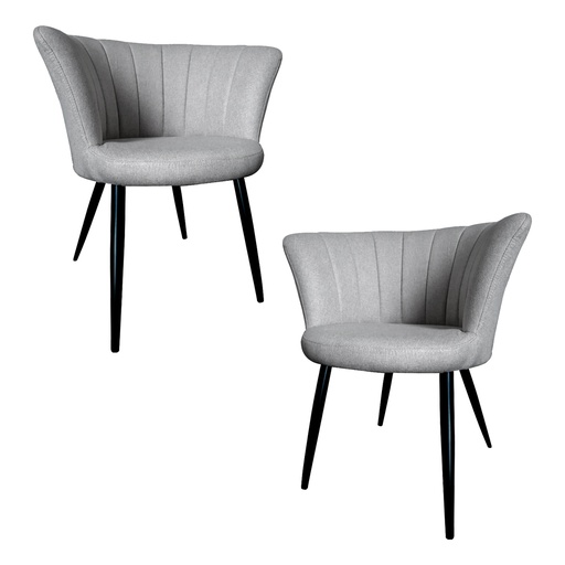 [2Silla-Verona/gris] 2 Sillas de comedor Verona Gris
