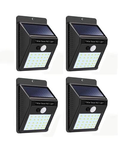 [L4-SM100] 4 Lámparas solares con 30 leds (100)