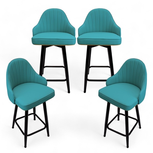 [SBTokio-Azu/Kit4] 4 Sillas de Bar Tokio Azul