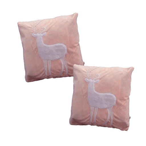 [2FCA-AlceRsa2] Paquete de 2 Fundas para cojín Decorativas 43x42cm