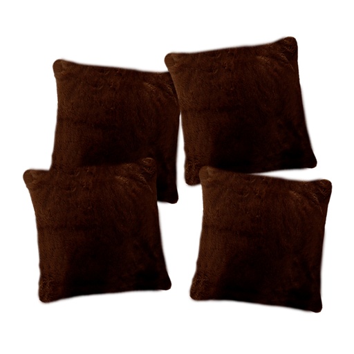 [4FCT-Choco] Paquete de 4 Fundas para cojín Decorativas 43x42cm