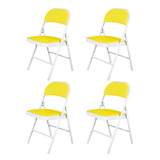[4SPO-Ama] 4 Sillas Plegables Amarillas