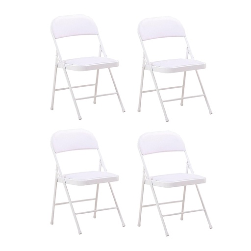 [4SPO-Bla] 4 Sillas Plegables Blancas