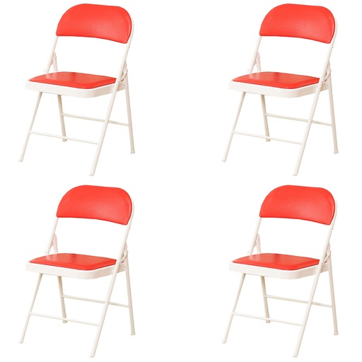 [4SPO-Rojo] 4 Sillas Plegables Rojas