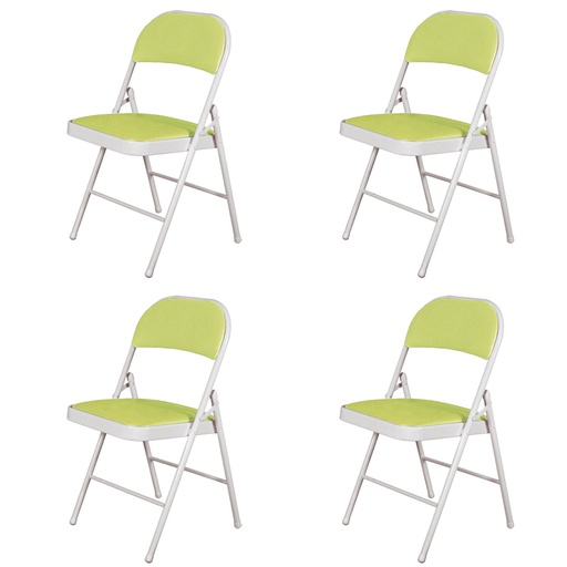[4SPO-VerL] 4 Sillas Plegables Verde Limón