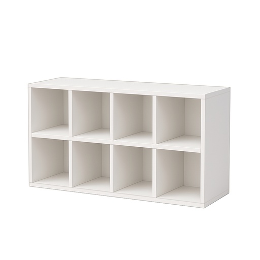 [L8-Bla] Librero 8 cubos Blanco