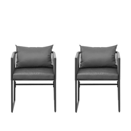 [SAE-Gris] 2 Sillas acojinadas de exterior