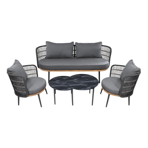 [Sala-4C/Gris] Sala de jardín de 4 Pzs Gris