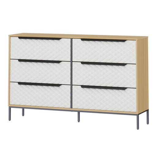 [CajM6-Caf] Cajonera cómoda de 6 cajones de MDF café 