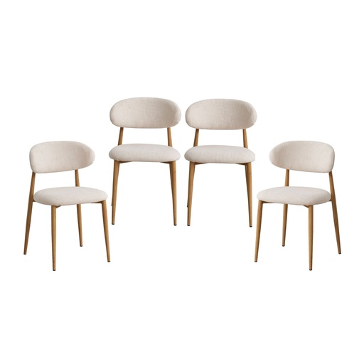 [4Silla-Dinamarca/Bei] 4 Sillas Dinamarca Beige