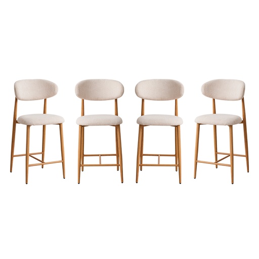 [4SB-Dinamarca/Bei] 4 Sillas de Bar Dinamarca Beige