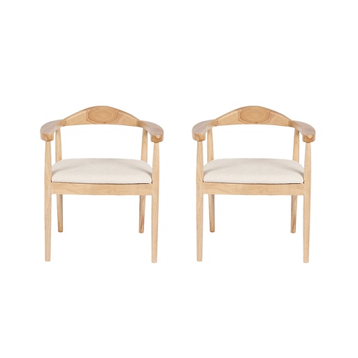 [2Silla-Nordico/CBei] 2 sillas Nórdico para comedor con reposabrazos