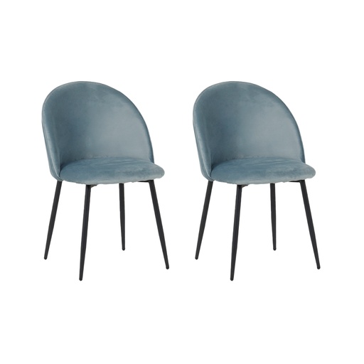 [2Silla-Rolet/Azul] 2 Sillas de Comedor Azul Rolet