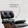 silla para oficina reclinable de cuero negro 05
