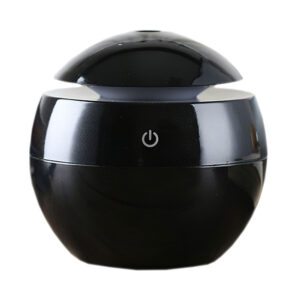 Humidificador para esencias difusor de aromas diseño esfera aromaterapia (Negro)