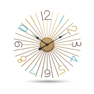Reloj de Pared 50 cm metálico de colores
